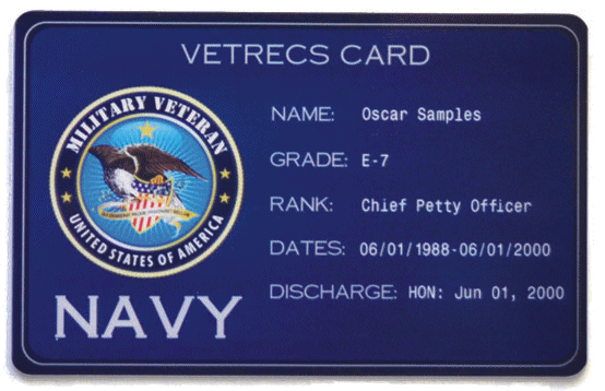 VetRecs Card<sup><small>TM</sup></small>