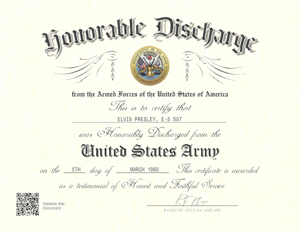 DD256 Military Discharge Certificate